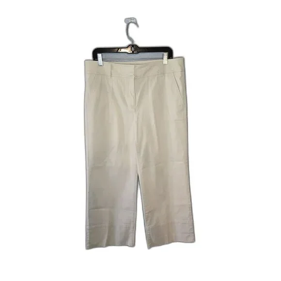 Ann Taylor LOFT Women's Khaki Cropped Pants Size 10 - Picture 1 of 5
